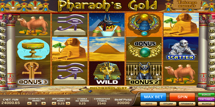 Kemenangan Maksimal Slot Pharaoh’s Gold Dengan Scatter Bonus